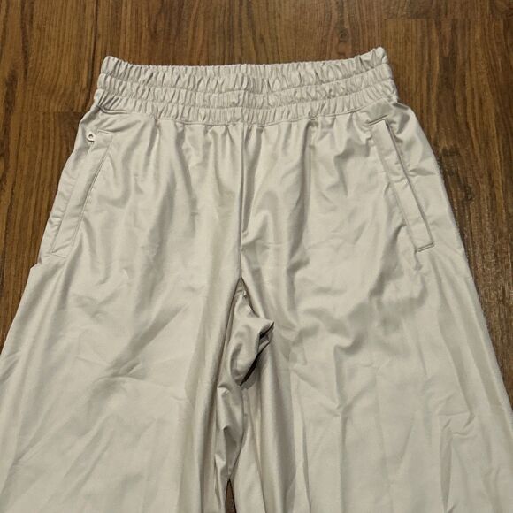 OFFLINE By Aerie Pants Womens XS Real Luxe Beige Wide Leg Pockets Faux Leather - Picture 2 of 6